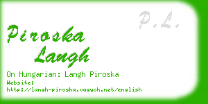 piroska langh business card